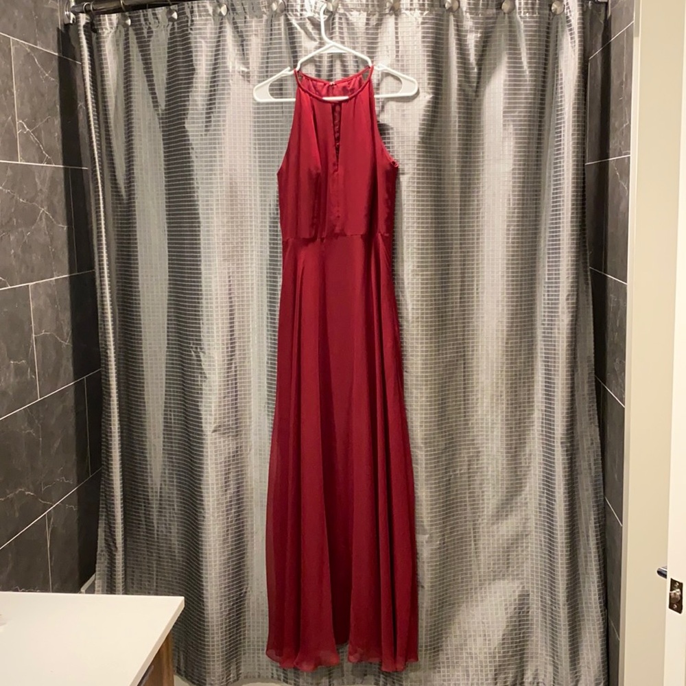 After Six Bridesmaid Dress - Style 1502 - Burgundy - Worn Once